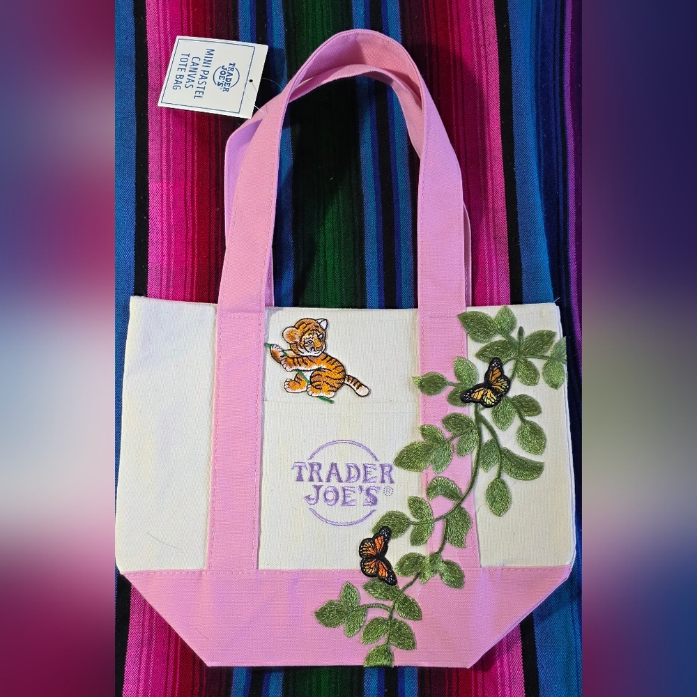 Pink and Cream Tote Bag